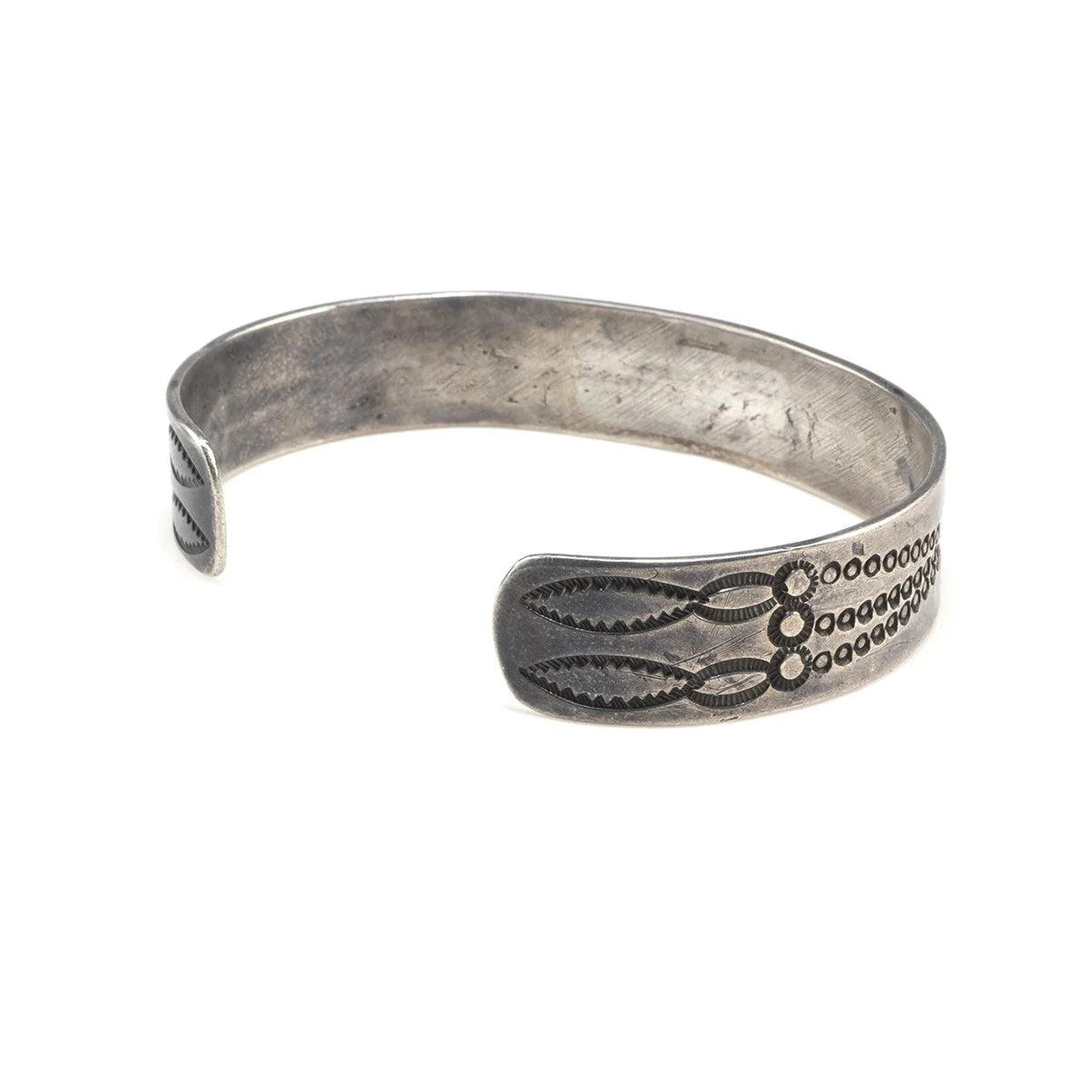 VINTAGE "c.1930- Stamped Silver Bracelet NAVAJO"