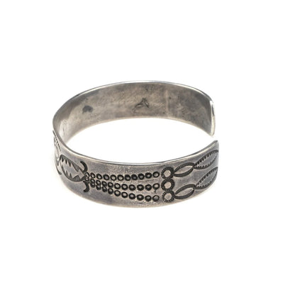 VINTAGE "c.1930- Stamped Silver Bracelet NAVAJO"