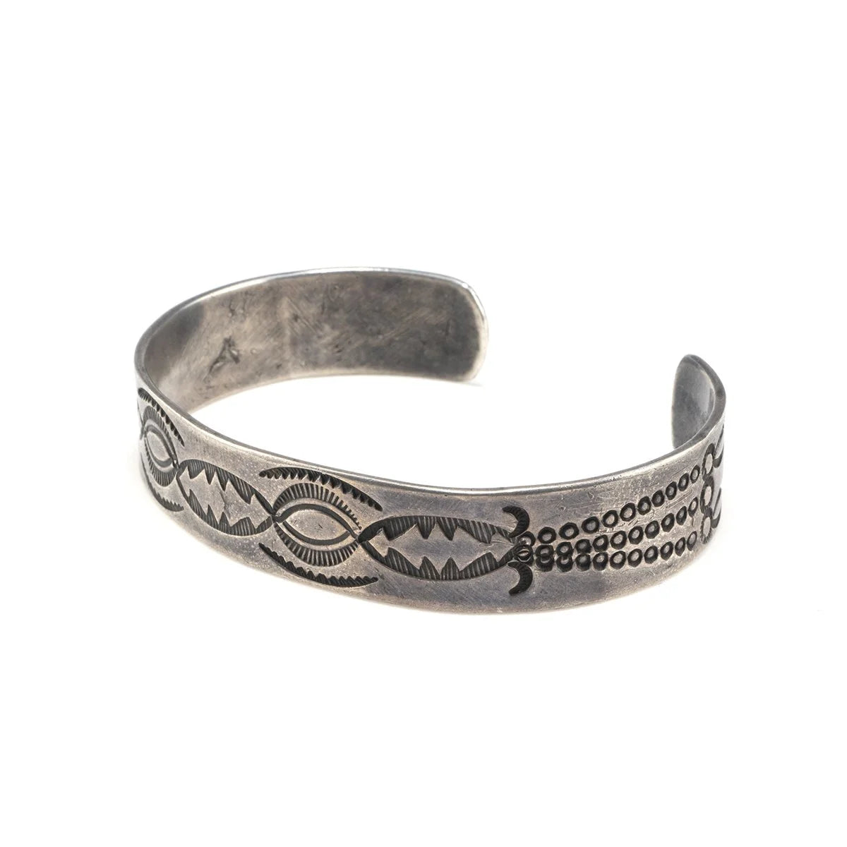 VINTAGE "c.1930- Stamped Silver Bracelet NAVAJO"